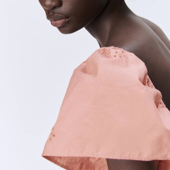 ZARA Pink sun dress with flutter cap sleeves - Picture 3 of 10